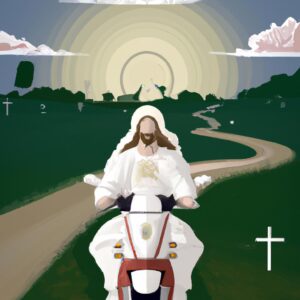 Jesus Christ On A Motorbike